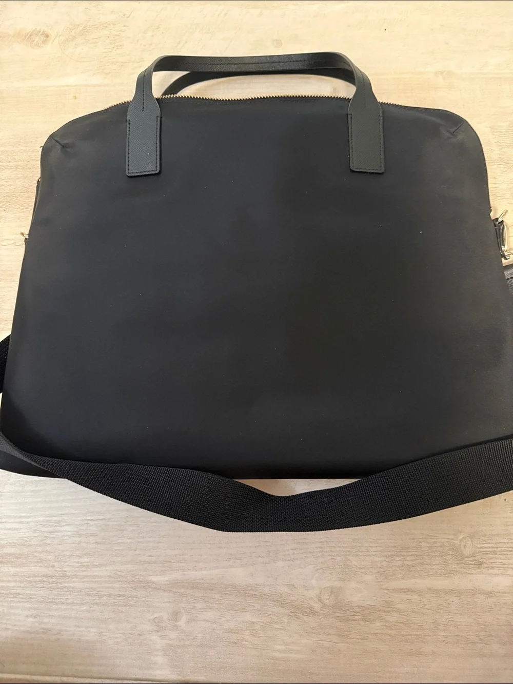 kate spade Black Crossbody Nylon Laptop Bag with Gold Hardware